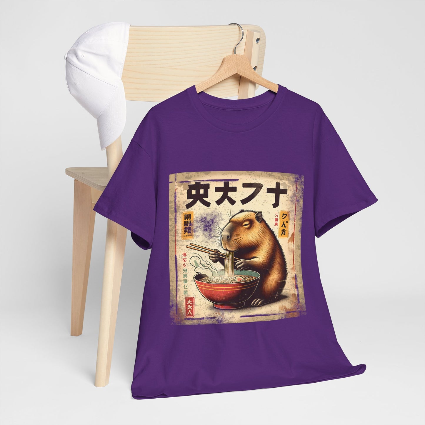 Kapibara i ramen - anime retro vintage