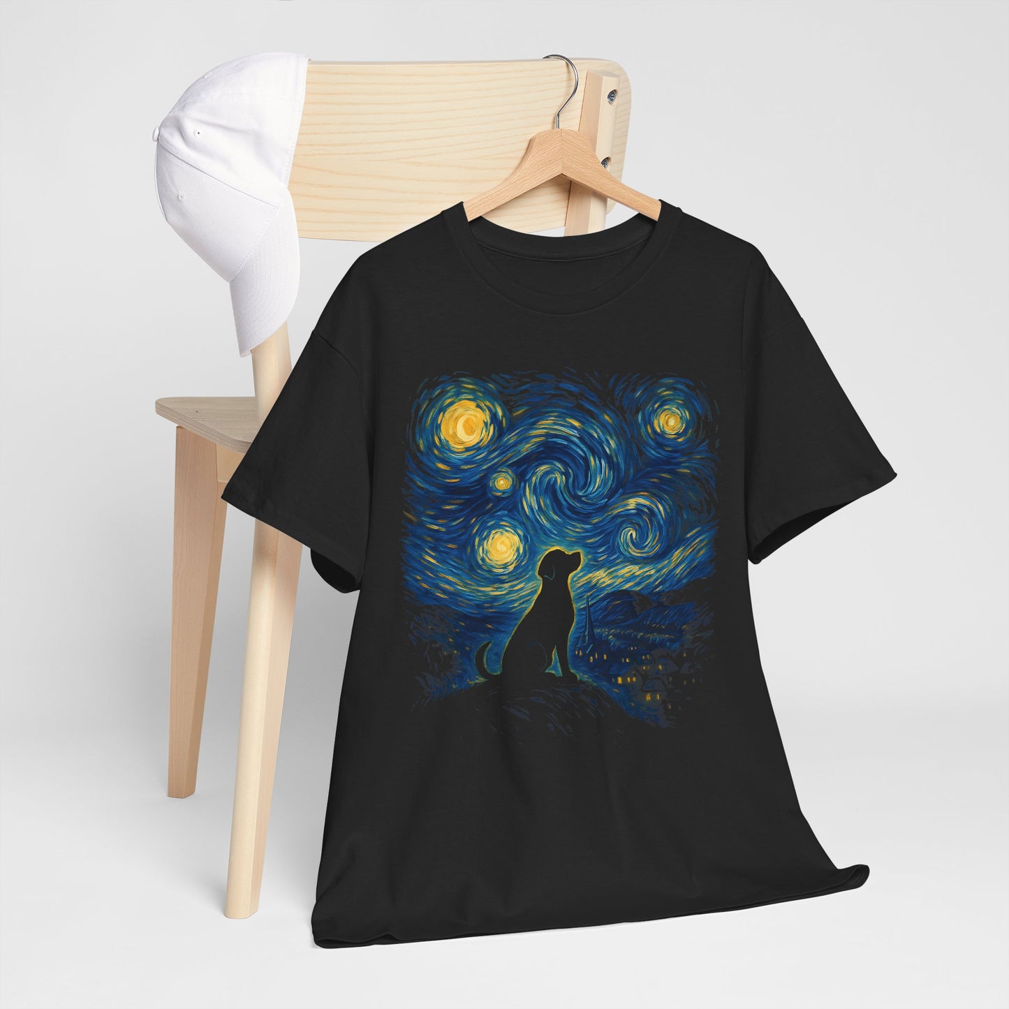 Pies pod Gwiaździstym Niebem Van Gogha - artystyczny nadruk
