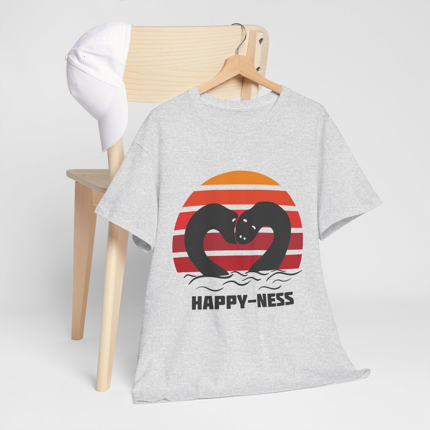 Koszulka HAPPY-NESS – Nessie z Loch Ness w serduszku retro