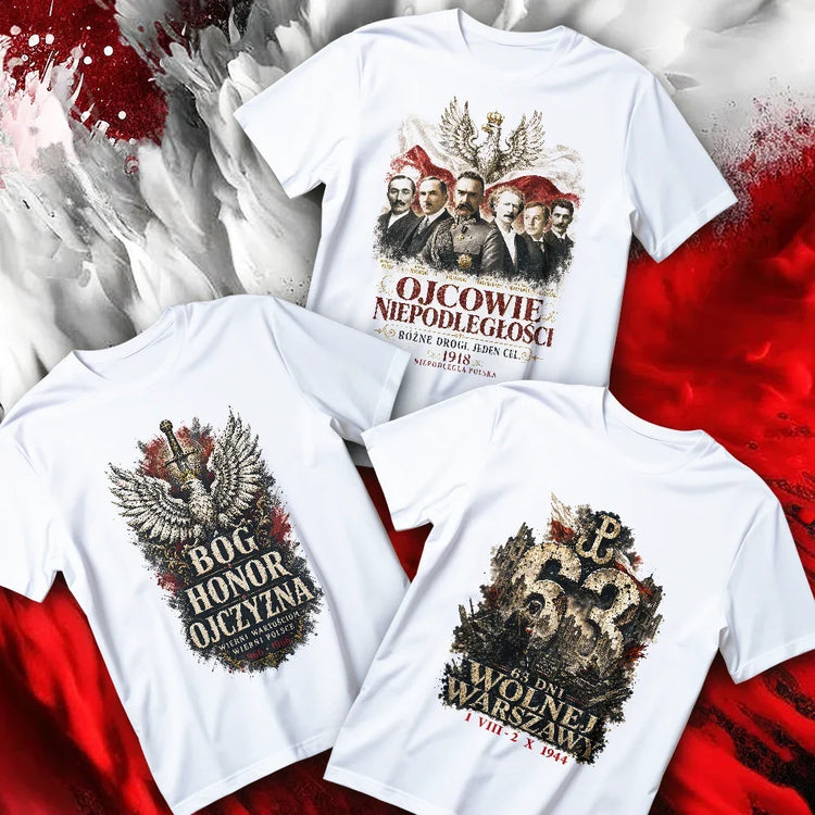 Koszulki patriotyczne z motywami historii Polski i niepodległości