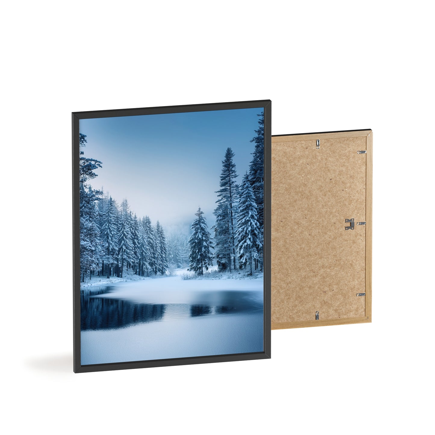 Nordic Winter Forest – Zimowy Las i Zamarznięte Jezioro