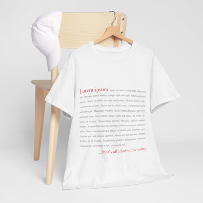 Lorem Ipsum... that's all I had in me today