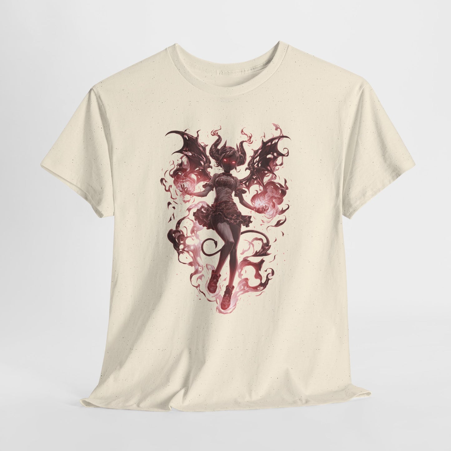 Różowy Demon - anime girl w płomieniach