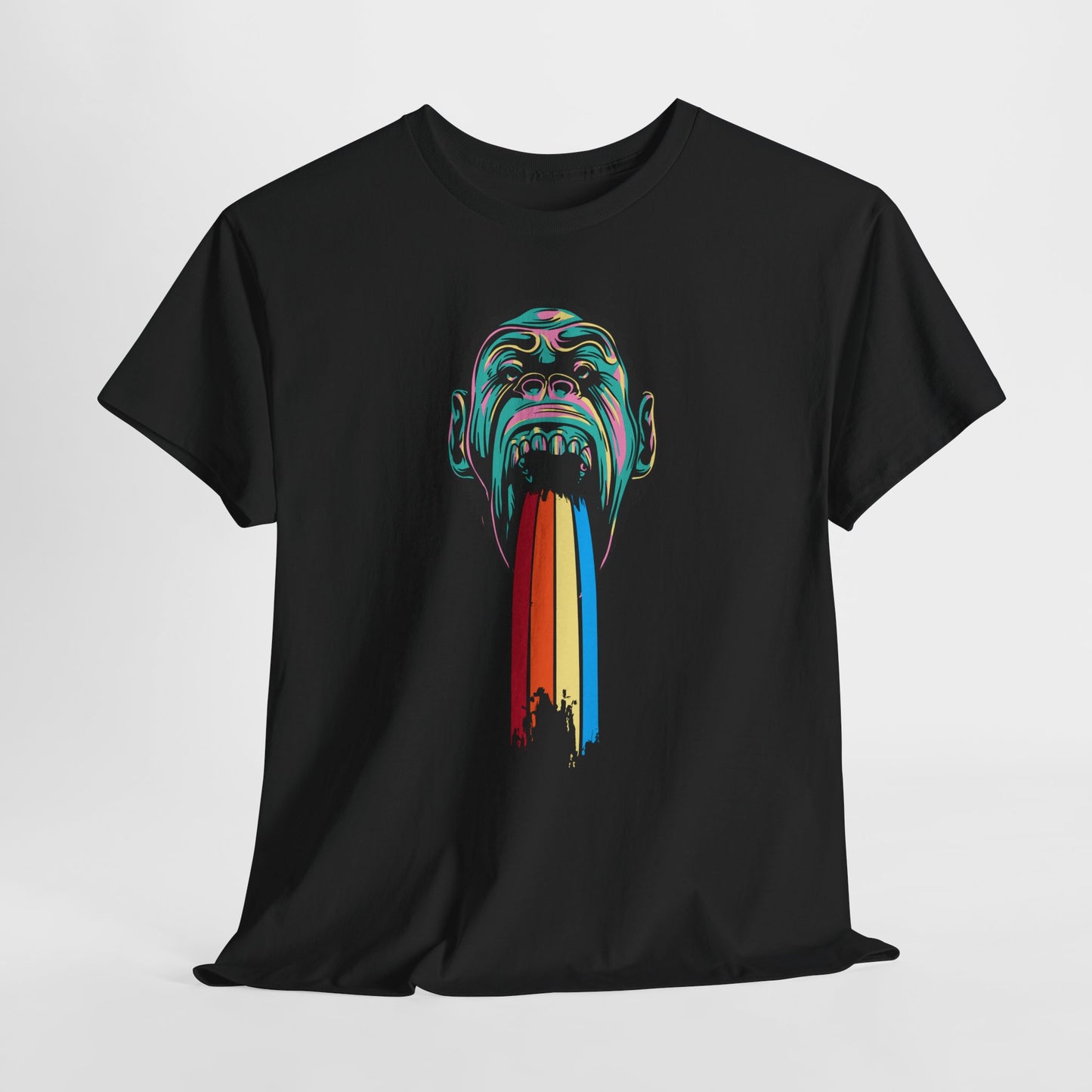 Małpie "rzygam tęczą" - neonowy pop art
