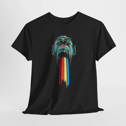Małpie "rzygam tęczą" - neonowy pop art