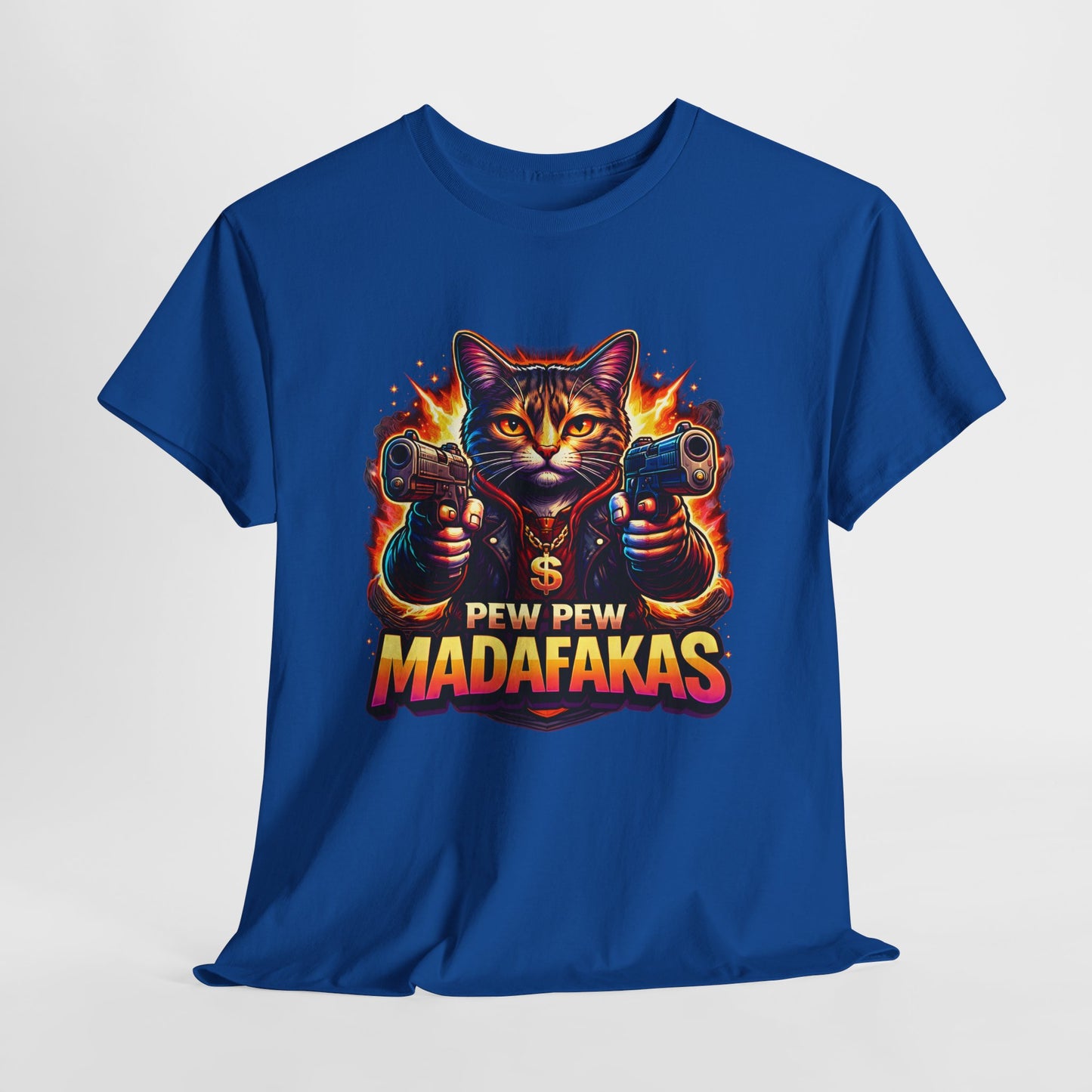 Pew Pew Madafakas - neonowy kot