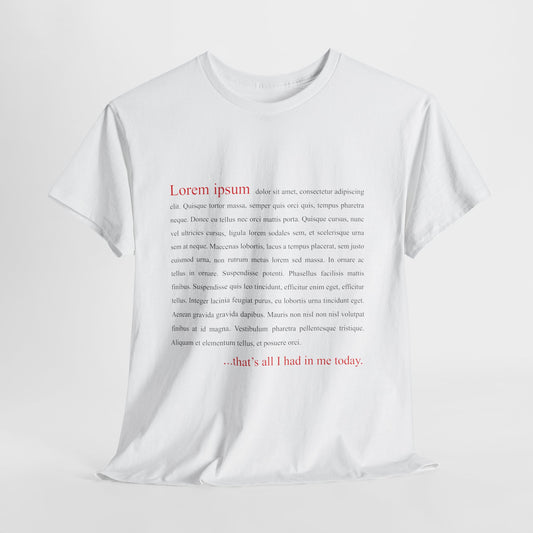Lorem Ipsum... that's all I had in me today