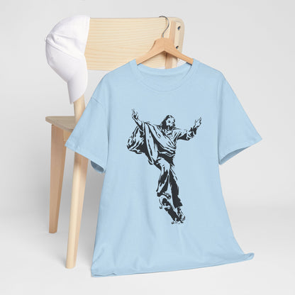Jezus na deskorolce - streetwearowy nadruk