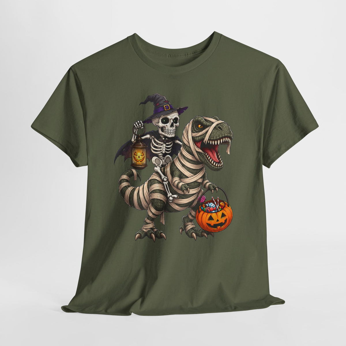 Dino-Mumia na Halloween - kościotrup rusza po cukierki