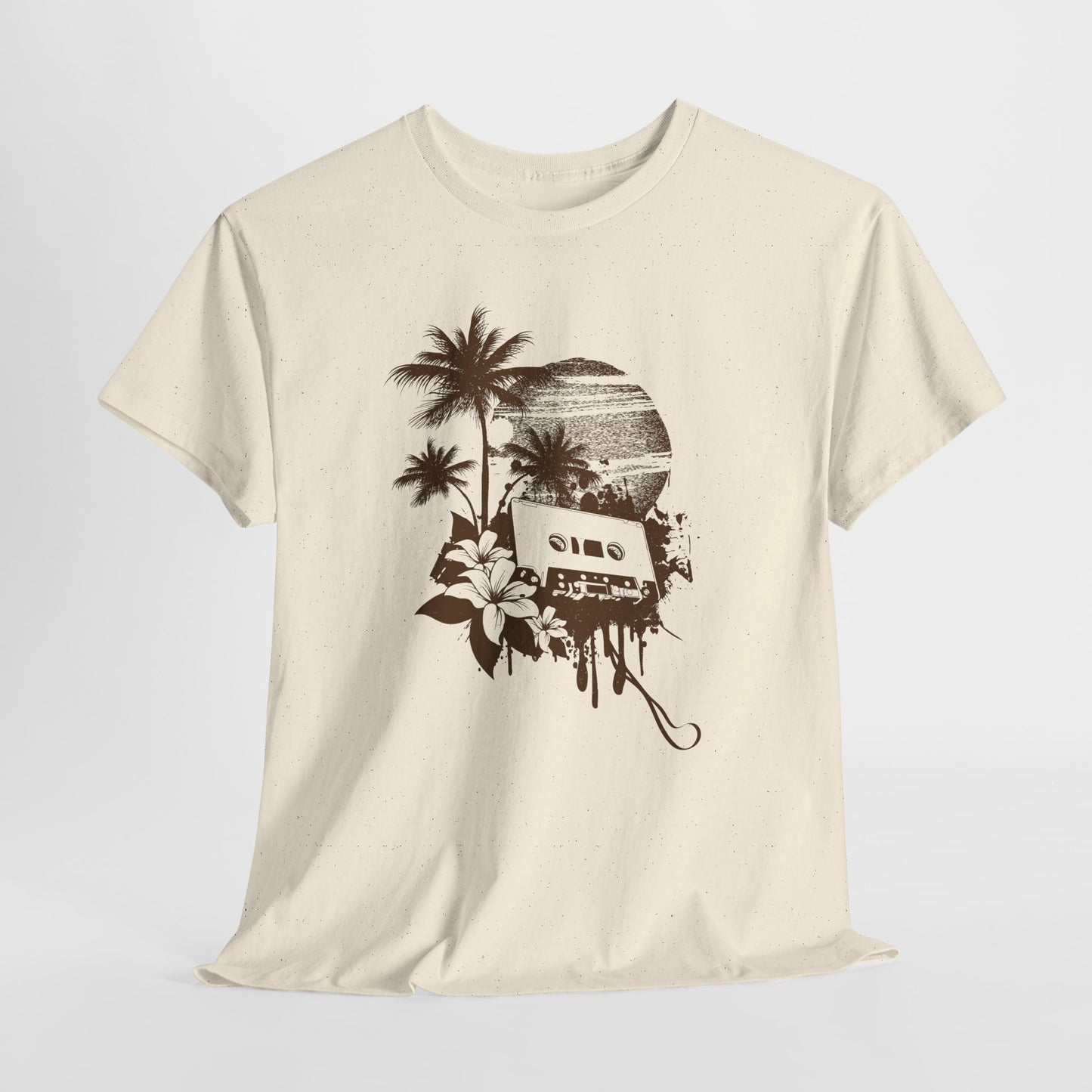 Retro zachód słońca pod palmami - Vintage Beach Vibes