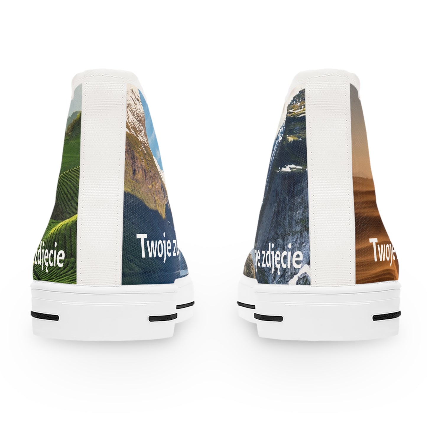 Damskie high-top sneakers - personalizowane