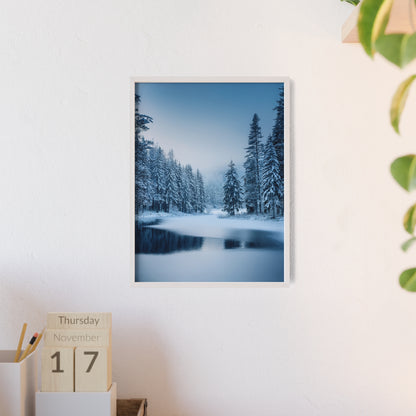 Nordic Winter Forest – Zimowy Las i Zamarznięte Jezioro