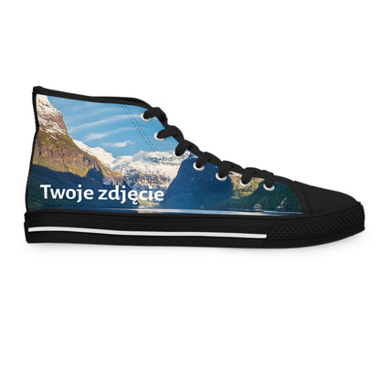 Damskie high-top sneakers - personalizowane