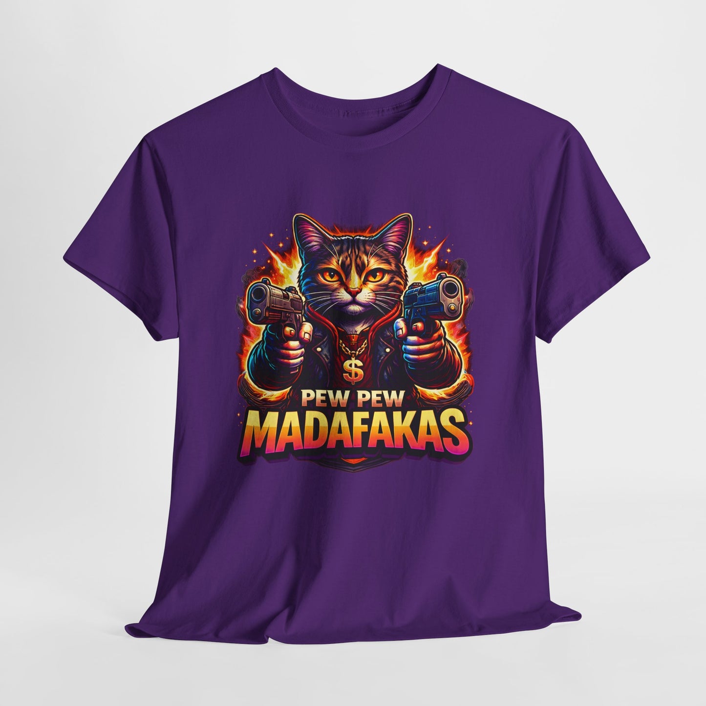 Pew Pew Madafakas - neonowy kot