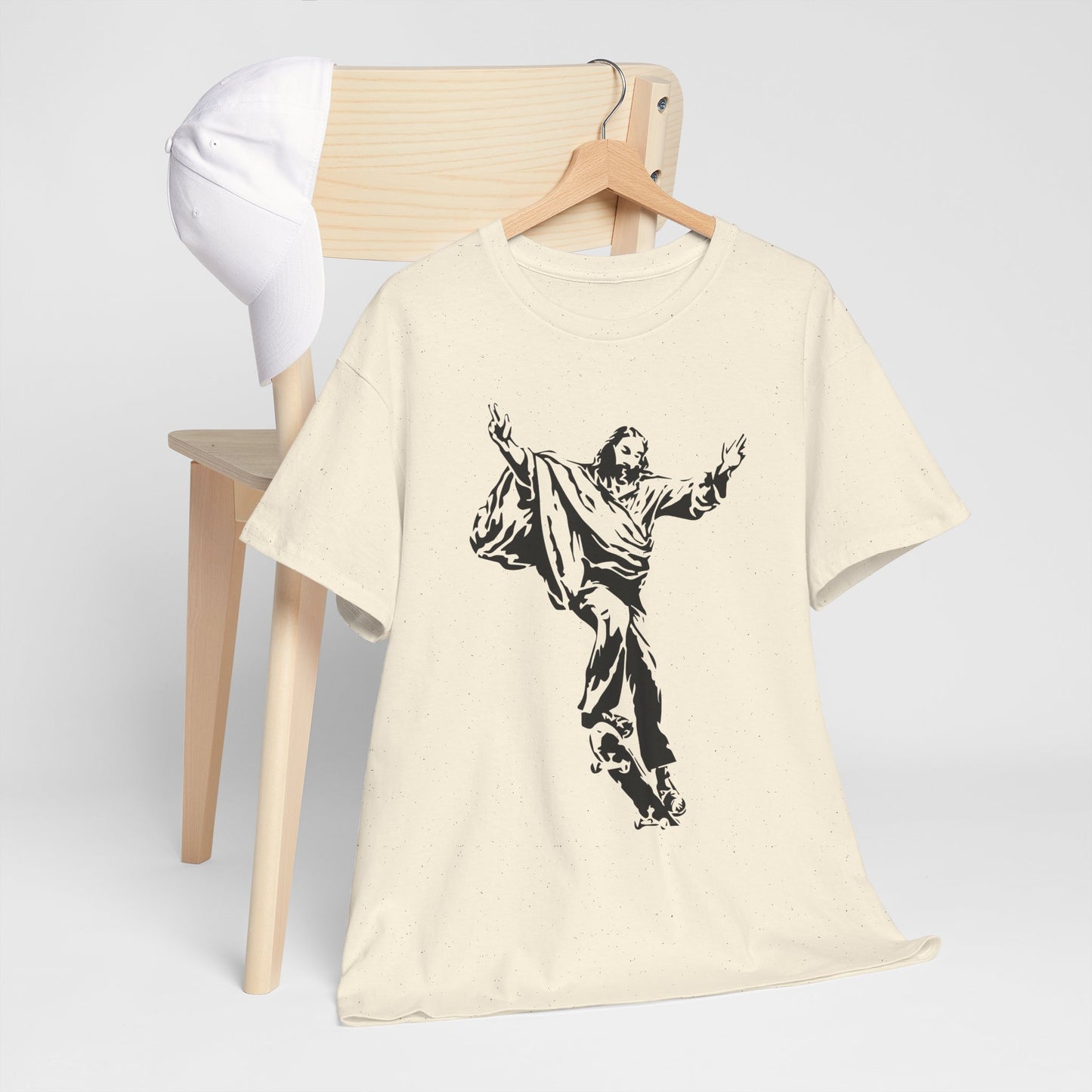 Jezus na deskorolce - streetwearowy nadruk