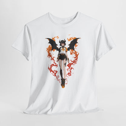 Diabelski ogień ze skrzydłami - oryginalna anime girl