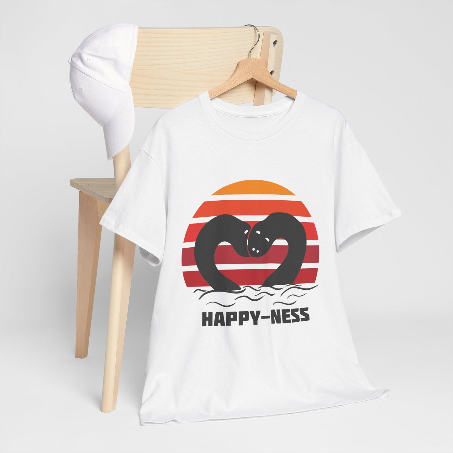Koszulka HAPPY-NESS – Nessie z Loch Ness w serduszku retro