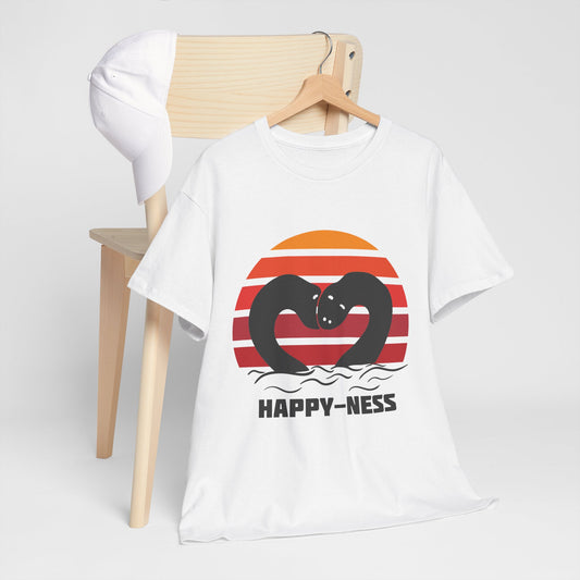 Koszulka HAPPY-NESS – Nessie z Loch Ness w serduszku retro