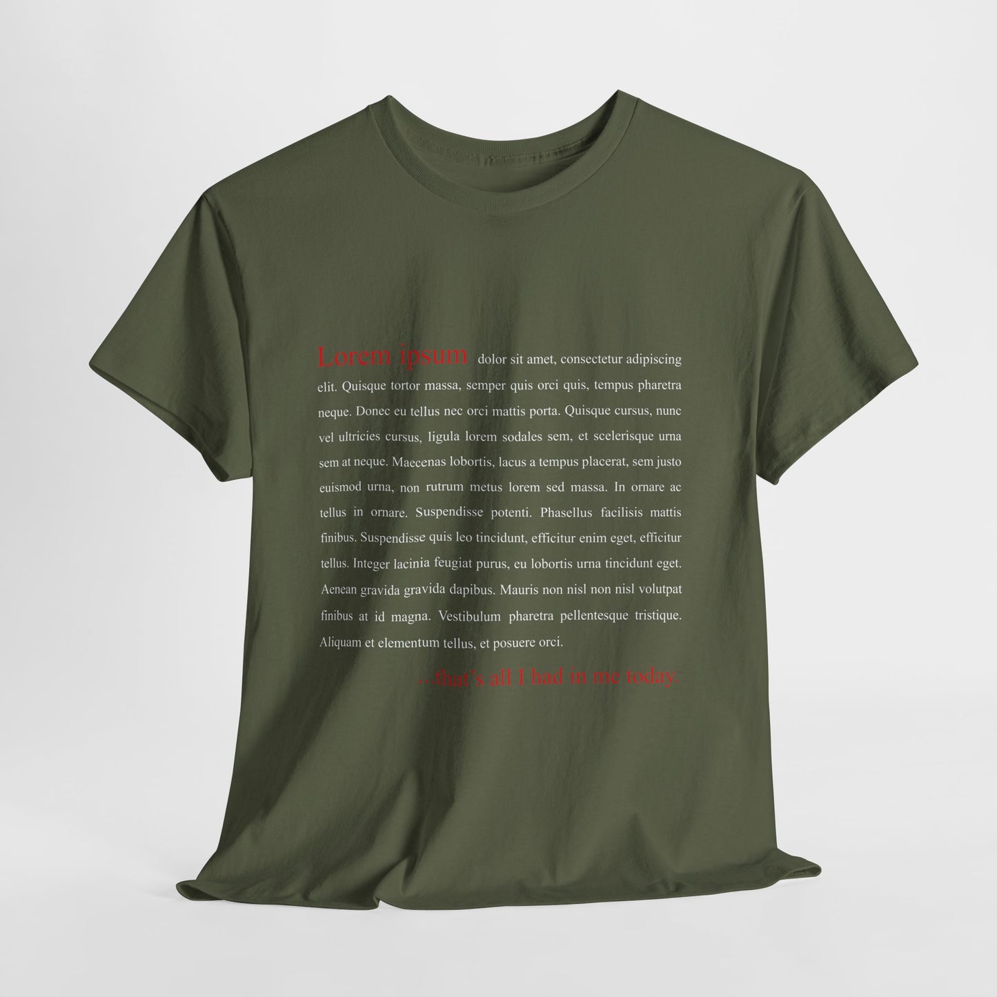 Lorem Ipsum... that's all I had in me today