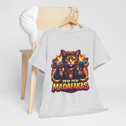 Pew Pew Madafakas - neonowy kot