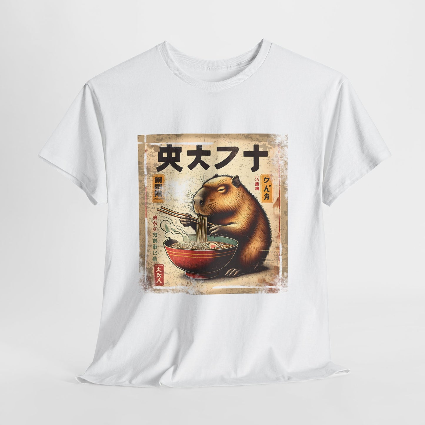 Kapibara i ramen - anime retro vintage