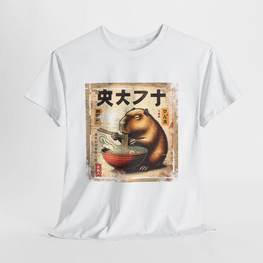 Kapibara i ramen - anime retro vintage