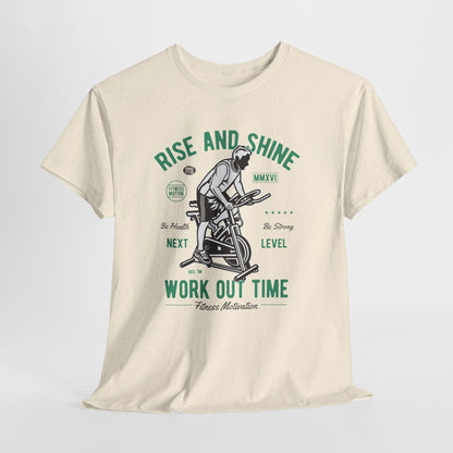 Rise and Shine - Work Out Time - koszulka motywacyjna