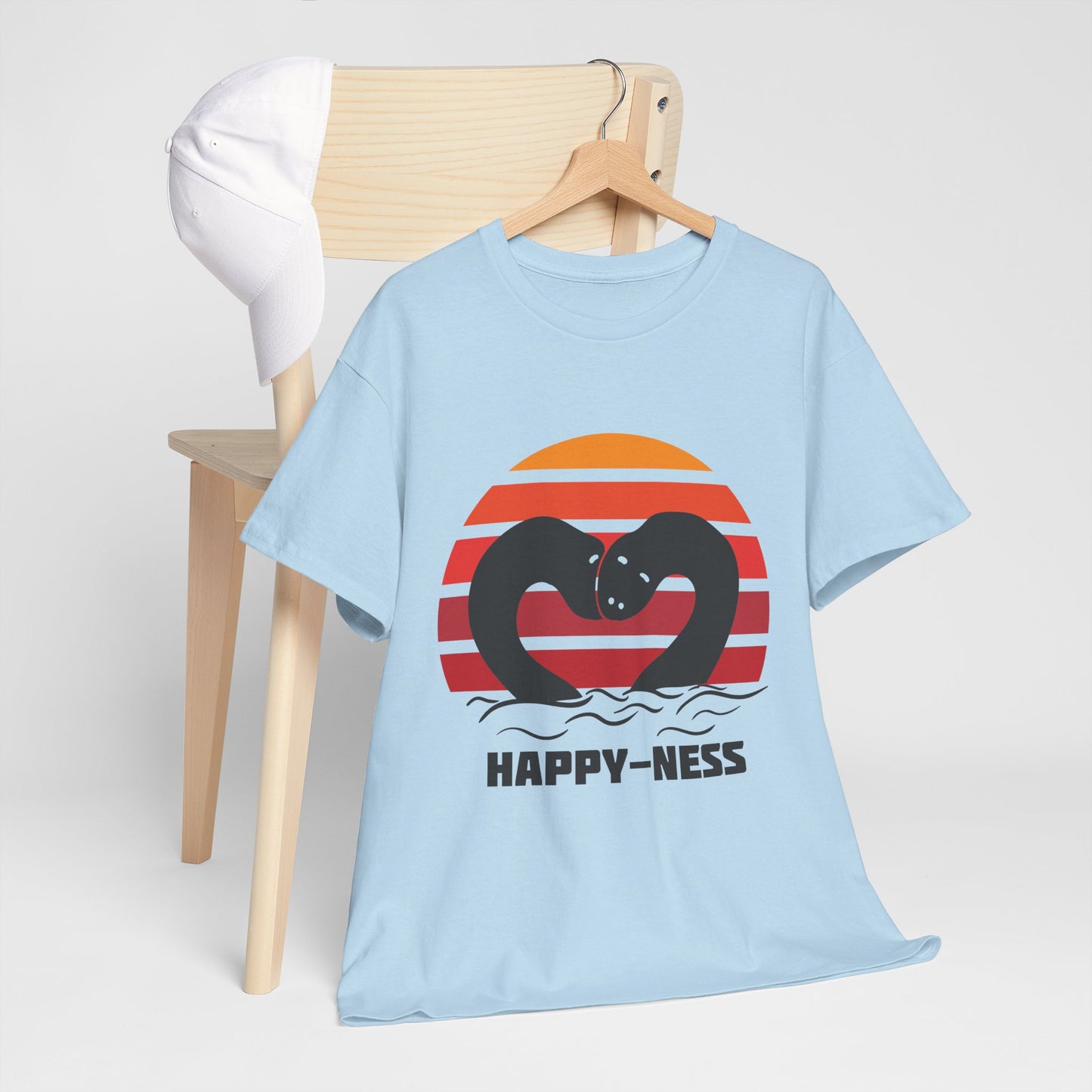 Koszulka HAPPY-NESS – Nessie z Loch Ness w serduszku retro