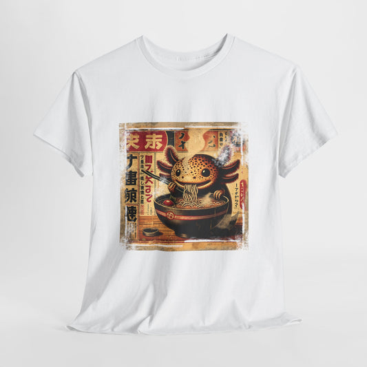 Japoński aksolotl i ramen - anime retro vintage