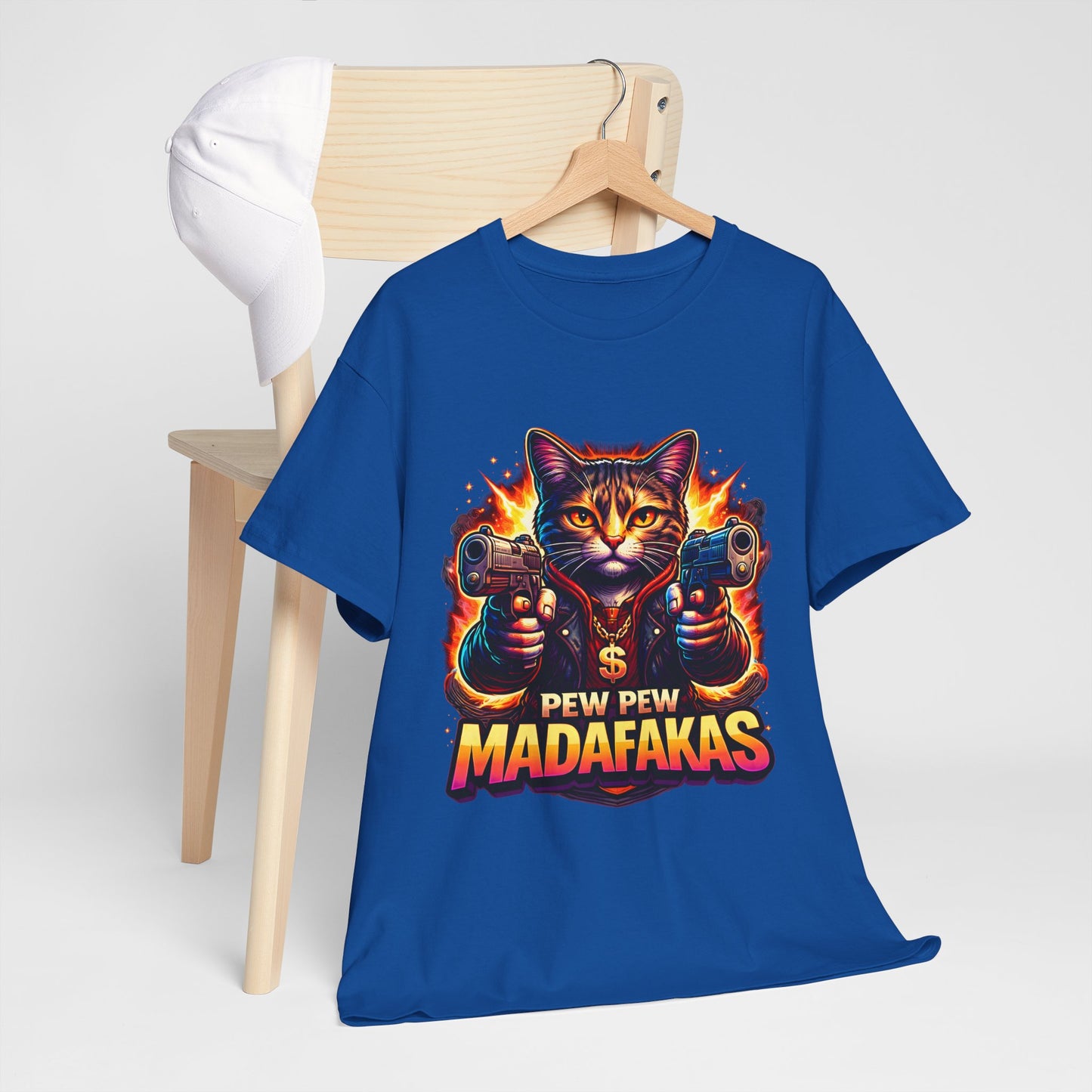 Pew Pew Madafakas - neonowy kot