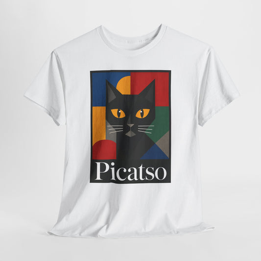 Picatso - koszulka z kotem w artystycznym stylu