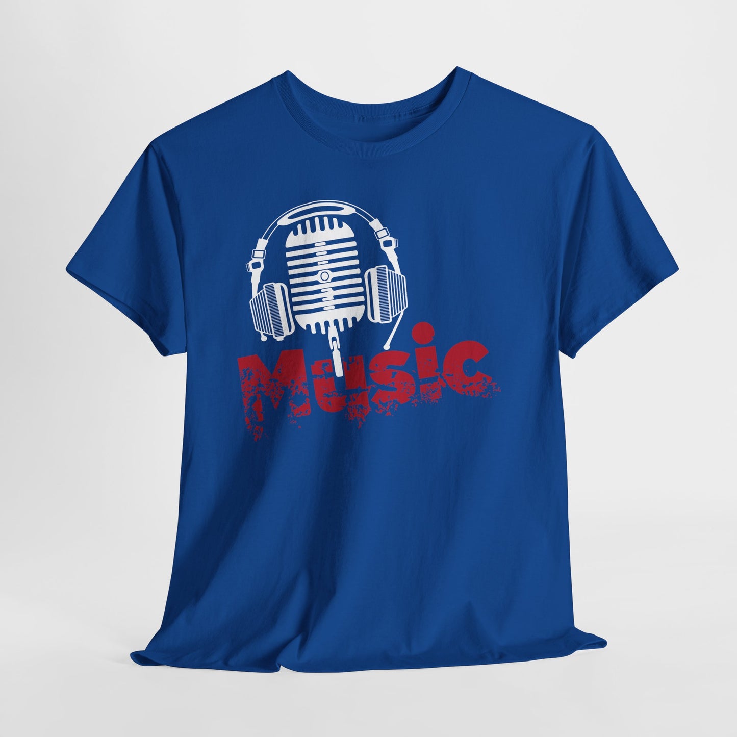 Music - koszulka z mikrofonem i słuchawkami retro