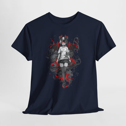 Demon Girl - koszulka anime z czerwonymi skrzydłami