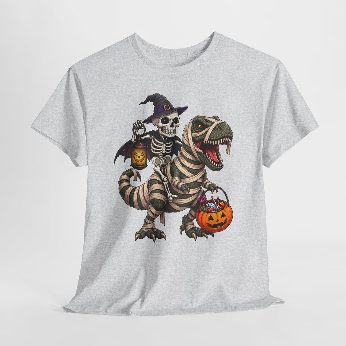 Dino-Mumia na Halloween - kościotrup rusza po cukierki