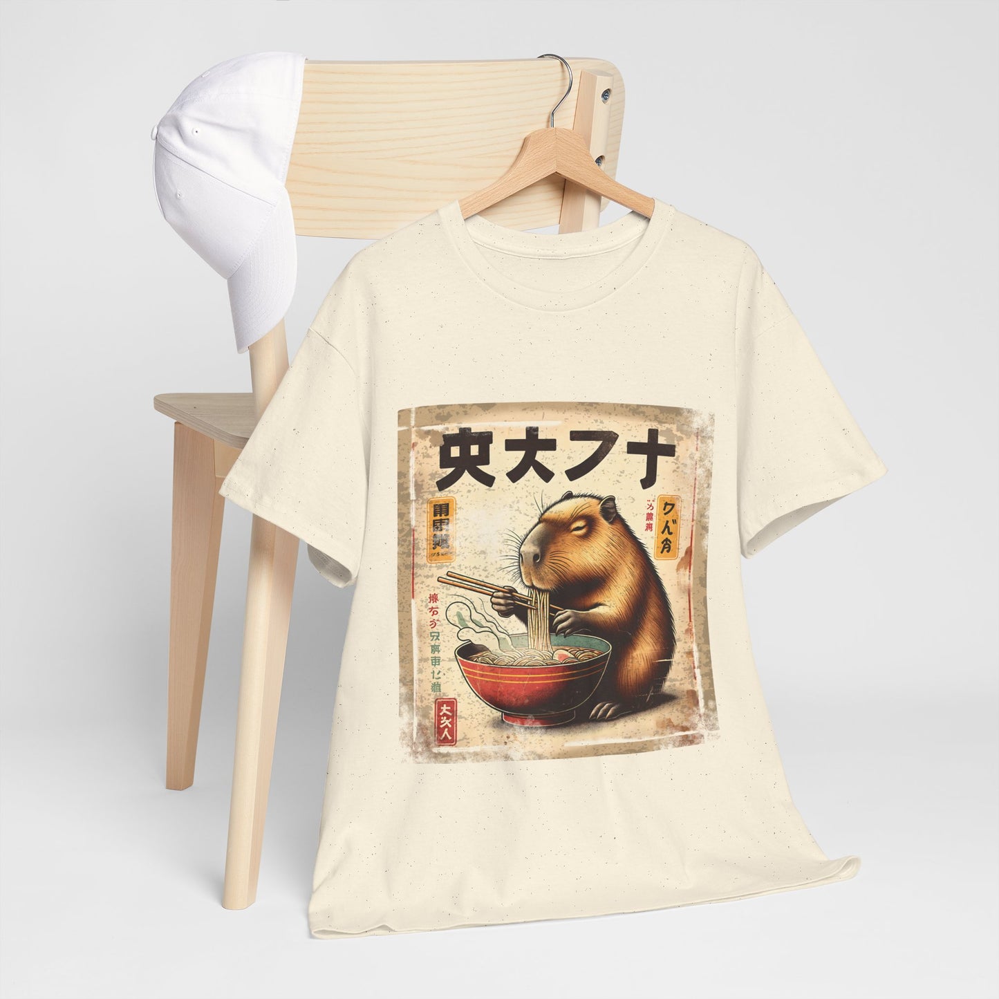Kapibara i ramen - anime retro vintage