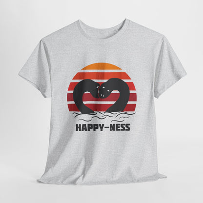 Koszulka HAPPY-NESS – Nessie z Loch Ness w serduszku retro