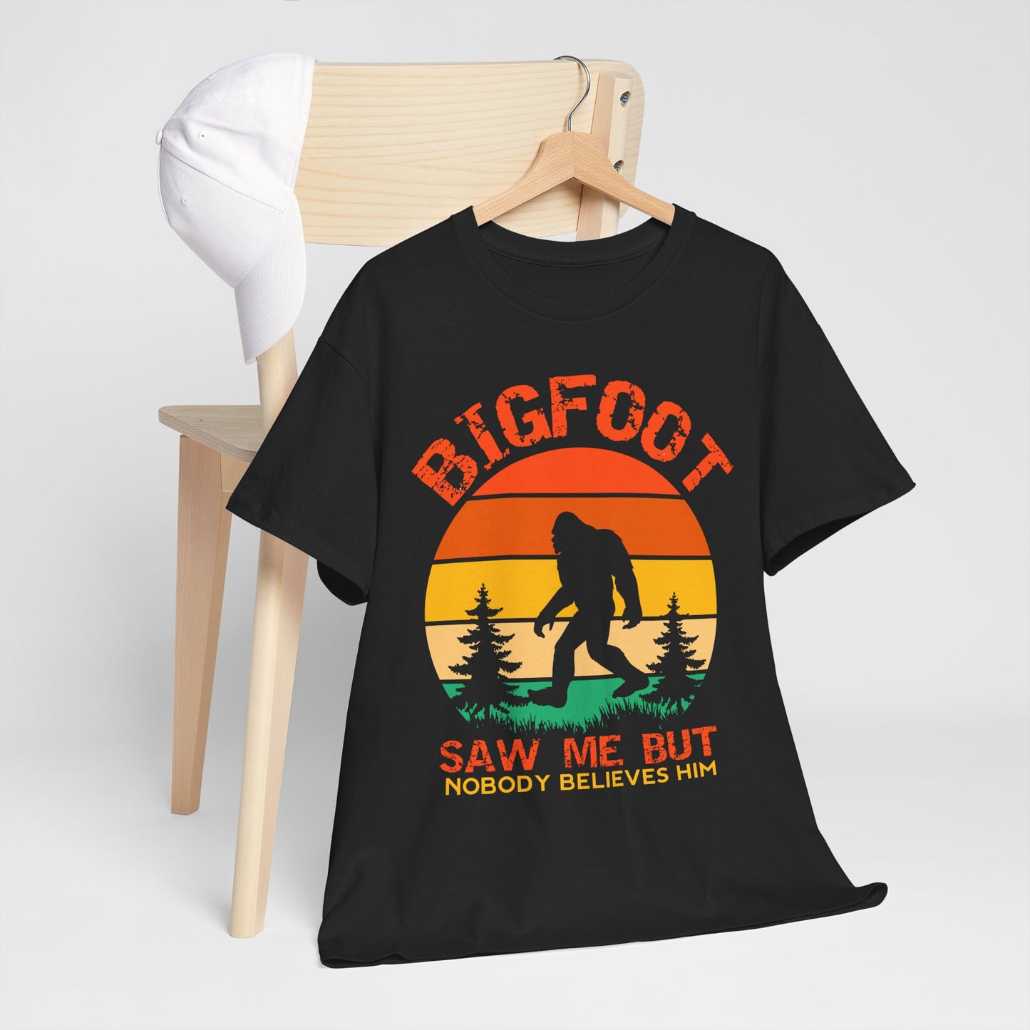 Bigfoot „Saw me but nobody belives him” – retro humor z lasu
