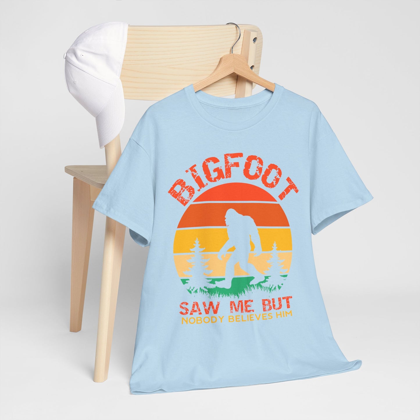 Bigfoot „Saw me but nobody belives him” – retro humor z lasu