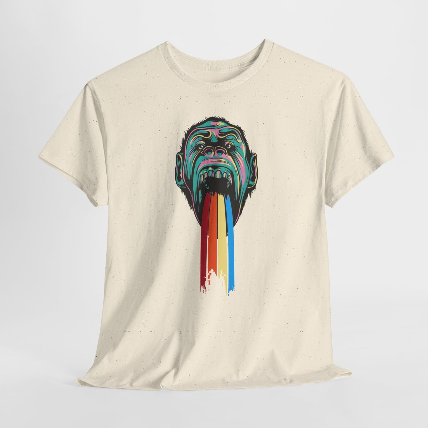 Małpie "rzygam tęczą" - neonowy pop art