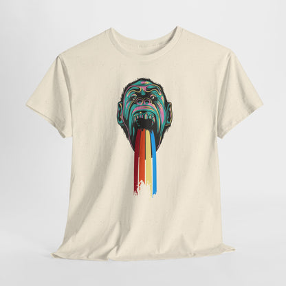 Małpie "rzygam tęczą" - neonowy pop art
