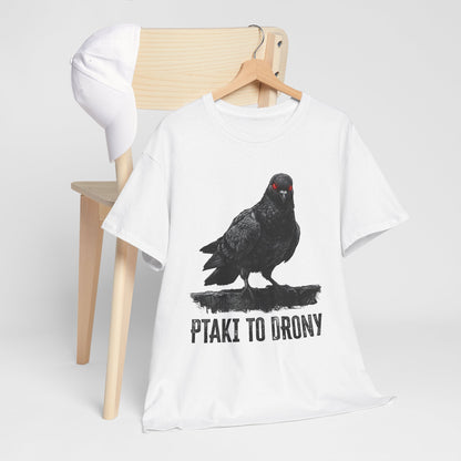 Ptaki To Drony - spiskowy gołąb z czerwonym okiem