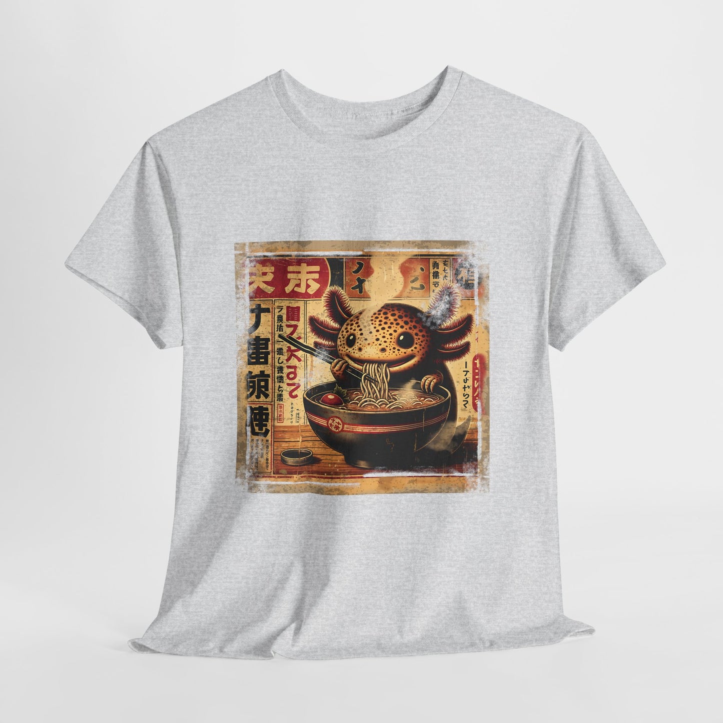 Japoński aksolotl i ramen - anime retro vintage