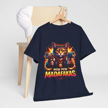 Pew Pew Madafakas - neonowy kot