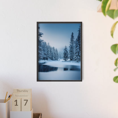 Nordic Winter Forest – Zimowy Las i Zamarznięte Jezioro