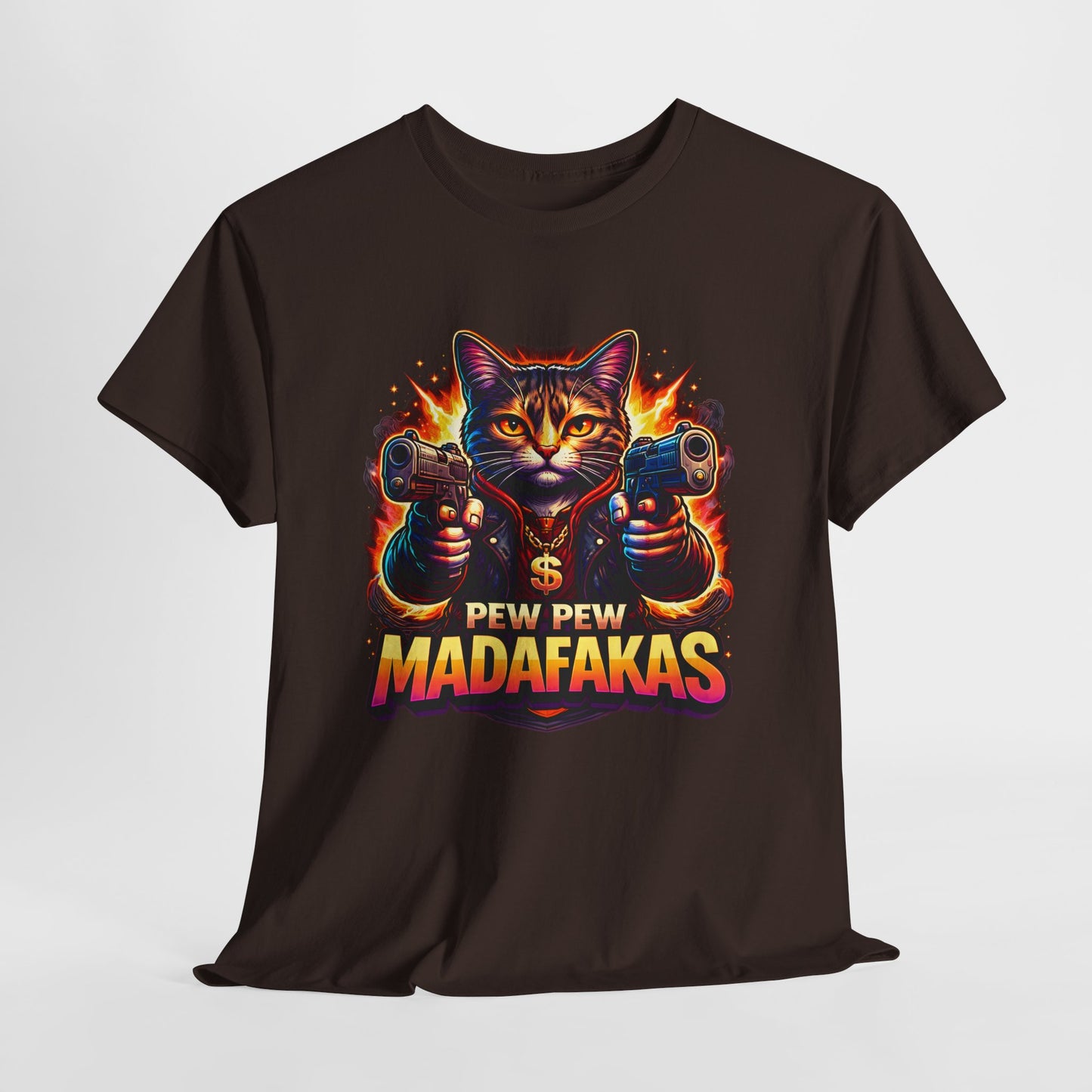 Pew Pew Madafakas - neonowy kot