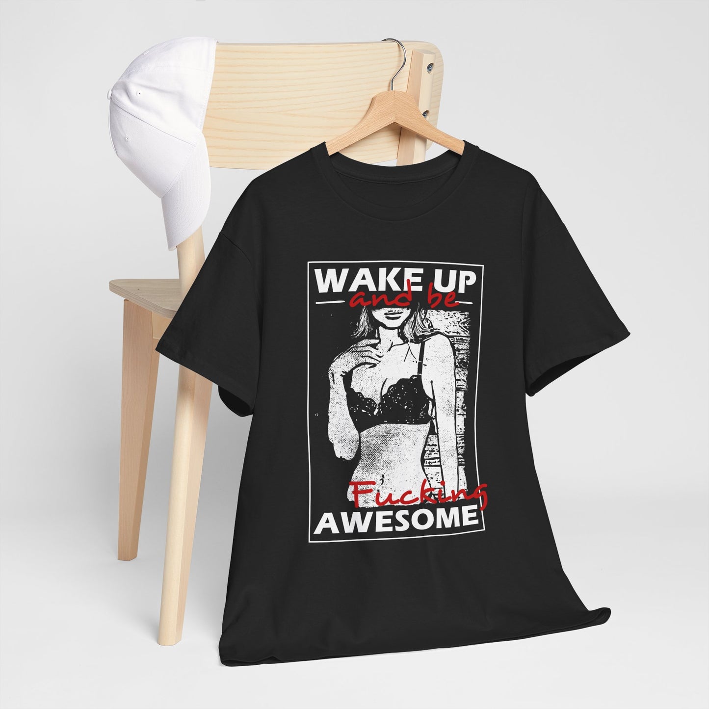 Wake Up and Be Fucking Awesome - odważna koszulka motywacyjna