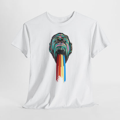 Małpie "rzygam tęczą" - neonowy pop art