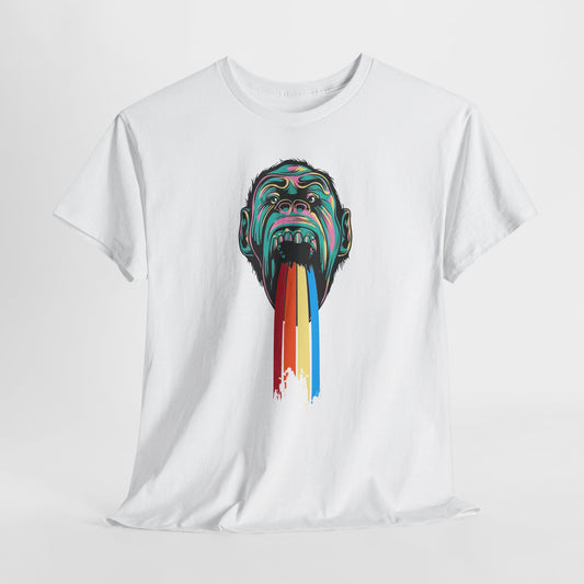 Małpie "rzygam tęczą" - neonowy pop art