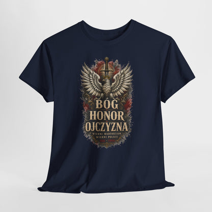 Bóg Honor Ojczyzna - koszulka patriotyczna z orłem