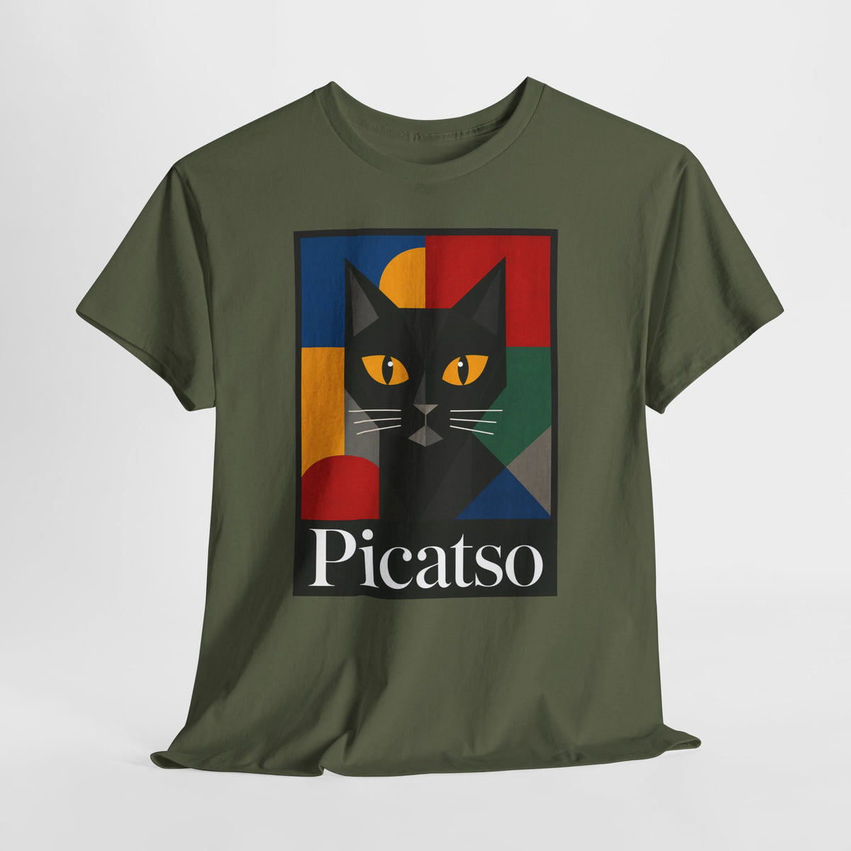 Picatso - koszulka z kotem w artystycznym stylu